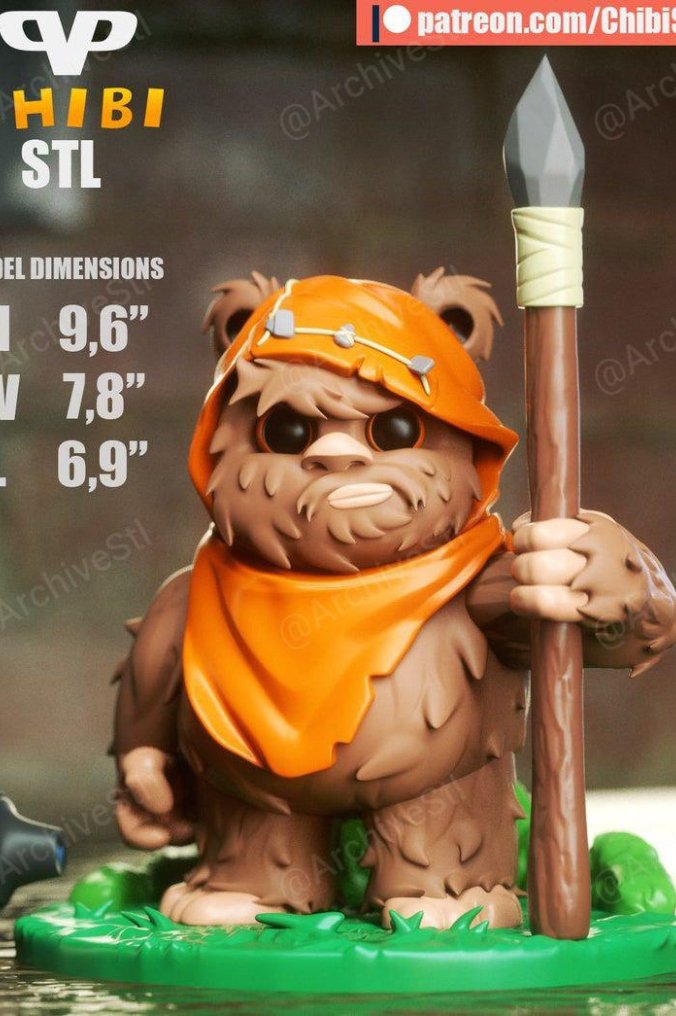 星球大战（Star Wars）伊瓦克（Ewok）3D打印图纸